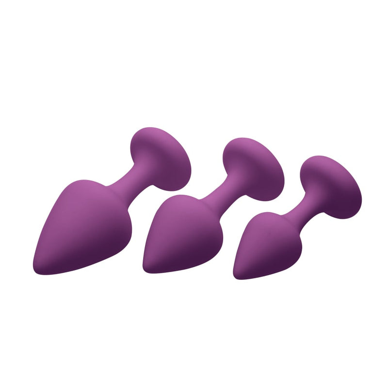 Purple Pleasures 3 Piece Silicone Anal Plugs A$63.73 Fast shipping