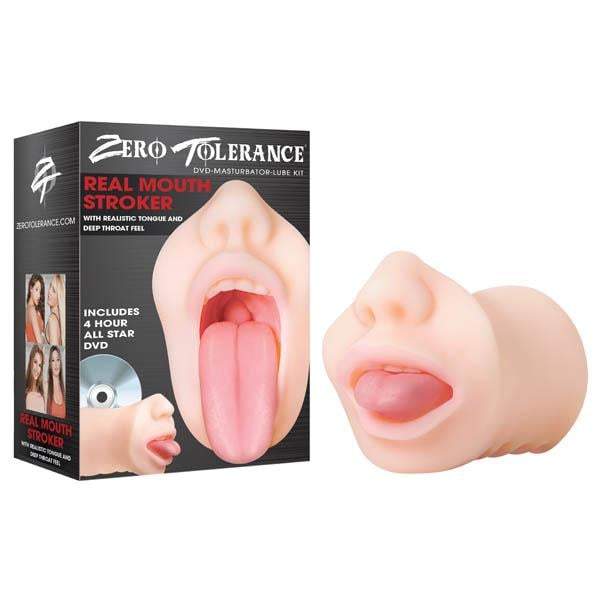 Real Mouth Stroker - Flesh Mouth Stroker with DVD & Lube A$55.48 Fast shipping