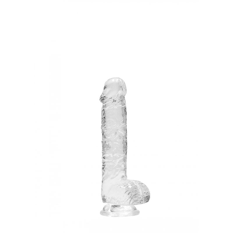 RealRock 6’’ Realistic Dildo With Balls - Clear 15.2 cm Dong A$26.63 Fast