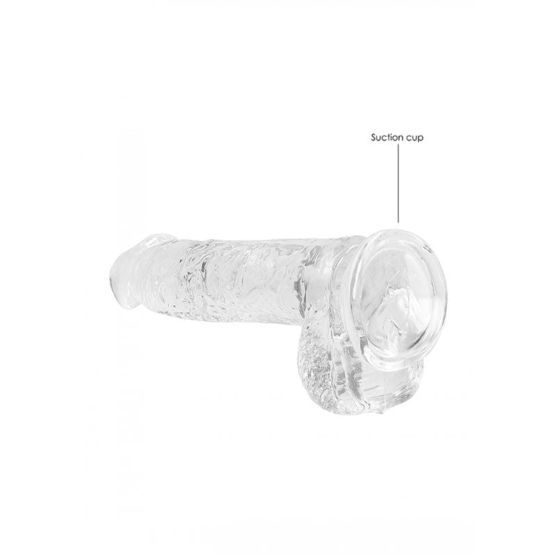 RealRock 6’’ Realistic Dildo With Balls - Clear 15.2 cm Dong A$26.63 Fast