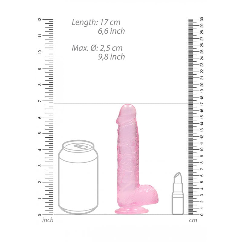 RealRock 6’’ Realistic Dildo With Balls - Pink 15.2 cm Dong A$26.63 Fast