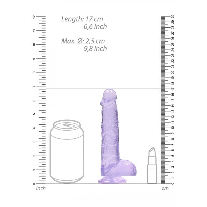 RealRock 6’’ Realistic Dildo With Balls - Purple 15.2 cm Dong A$26.63 Fast