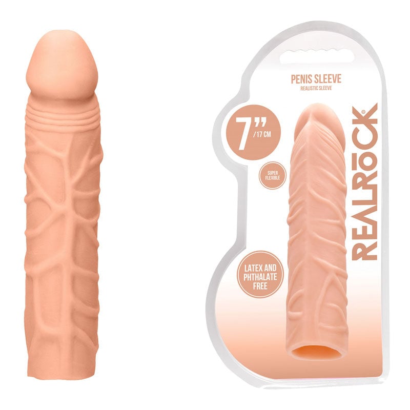REALROCK 7’’ Penis Extender - Flesh 17.8 cm Penis Extension Sleeve A$23.06 Fast