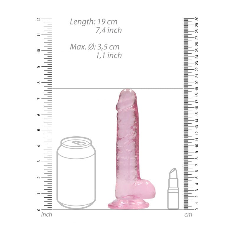 RealRock 7’’ Realistic Dildo With Balls - Pink 17.8 cm Dong A$35.36 Fast