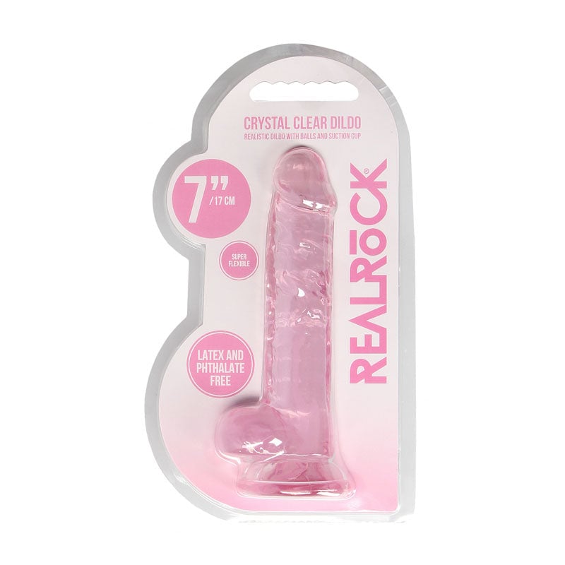 RealRock 7’’ Realistic Dildo With Balls - Pink 17.8 cm Dong A$35.36 Fast