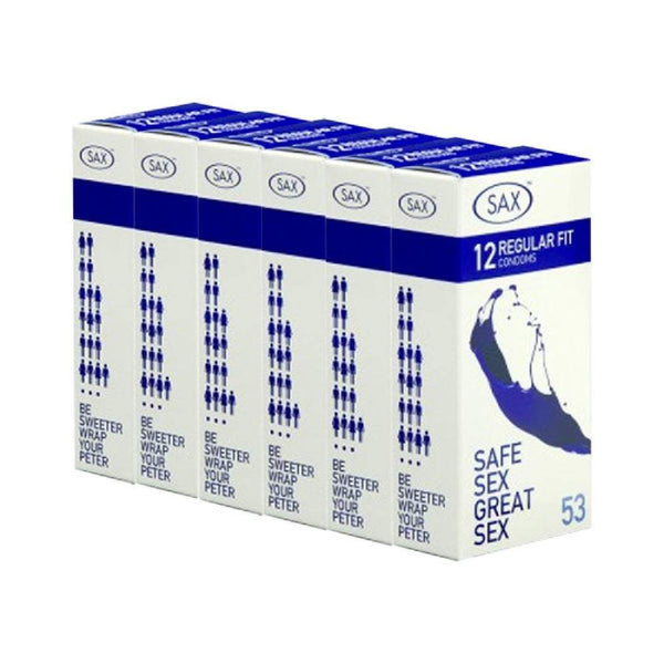 Sax Regular Condoms - 6 Packs of 12 Condoms (72 Condoms) A$49.95 Fast shipping