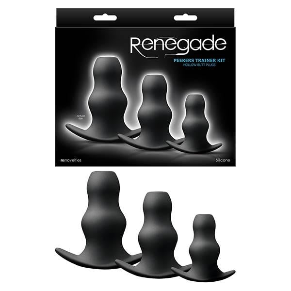 Renegade - Peeker Kit - Black Hollow Butt Plugs - Set of 3 Sizes A$49.03 Fast