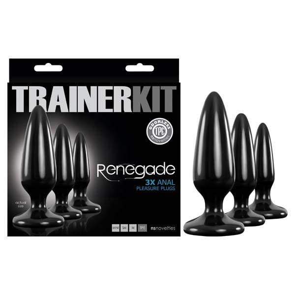 Renegade Pleasure Plug Trainer Kit - Black Butt Plugs - Set of 3 Sizes A$39.98