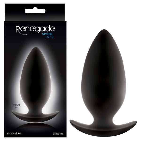 Renegade - Spades - Black 10.5 cm (4.15’’) Large Butt Plug A$40.68 Fast shipping