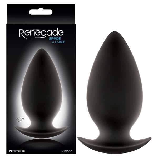 Renegade - Spades - Black 11.2 cm (4.4’’) XL Butt Plug A$40.98 Fast shipping