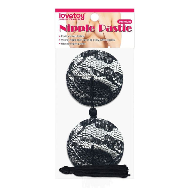 Reusable Black Lace Round Tassel Nipple Pasties A$14.40 Fast shipping