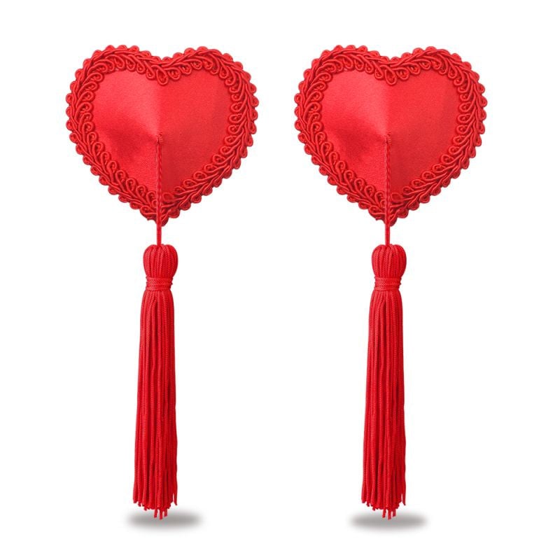 Reusable Red Heart Tassels Nipple Pasties A$15.17 Fast shipping