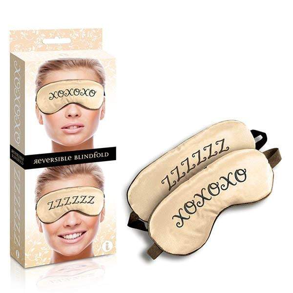 The 9’s Reversible XOXO/ZZZ Satin Blindfold - Padded Reversible Blindfold