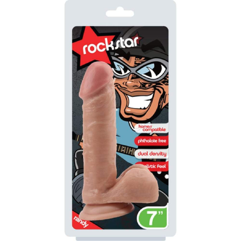 Rockstar (Randy) 7 Dong Harness Compatibe Suction Cup - Flesh A$41.95 Fast