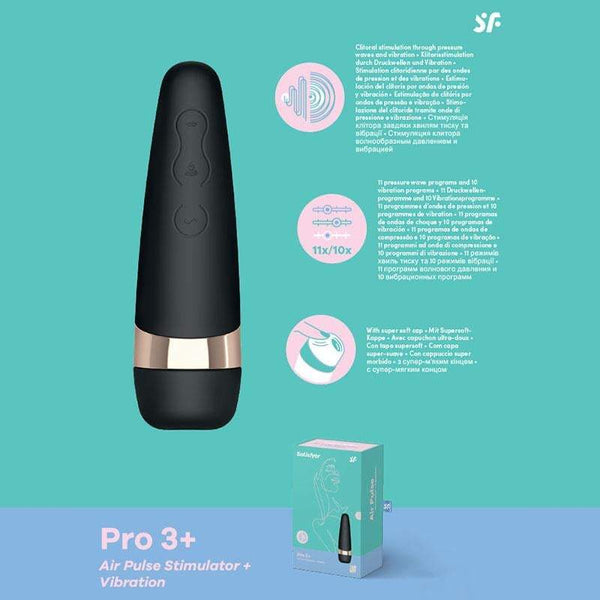 Satisfyer Pro 3+ - Touch-Free USB-Rechargeable Clitoral Stimulator