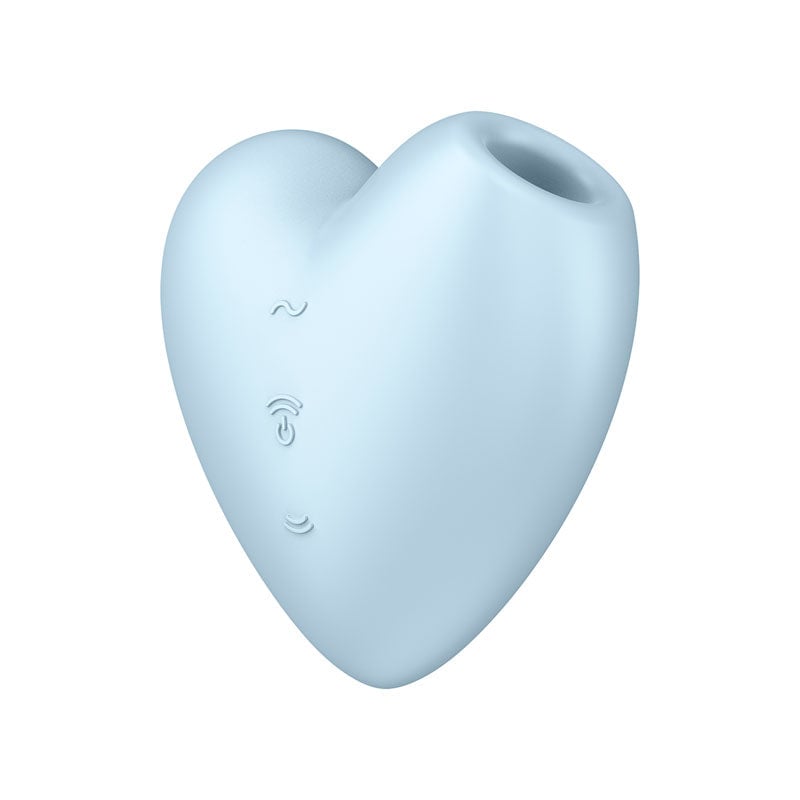 Satisfyer Cutie Heart - Blue - Blue USB Rechargeable Air Pulsation Stimulator