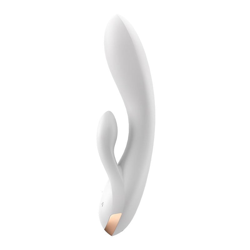 Satisfyer Double Flex - White USB Rechageable Rabbit Vibrator with App Control