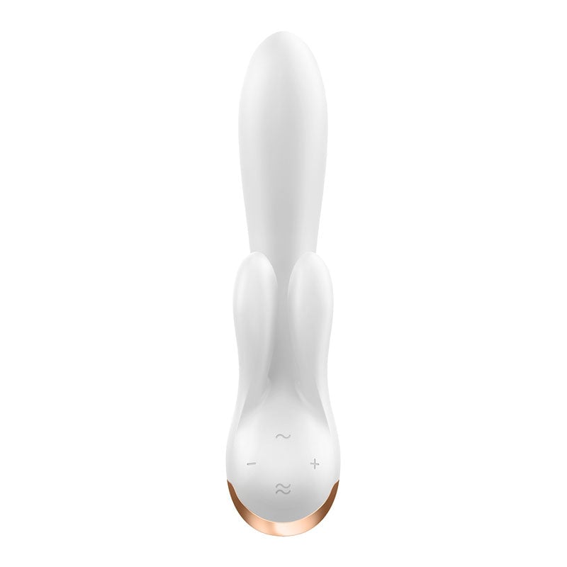 Satisfyer Double Flex - White USB Rechageable Rabbit Vibrator with App Control