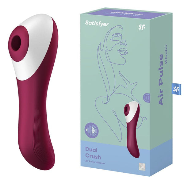 Satisfyer Dual Crush - Red Air Pulse Stimulator with Vibration A$70.21 Fast