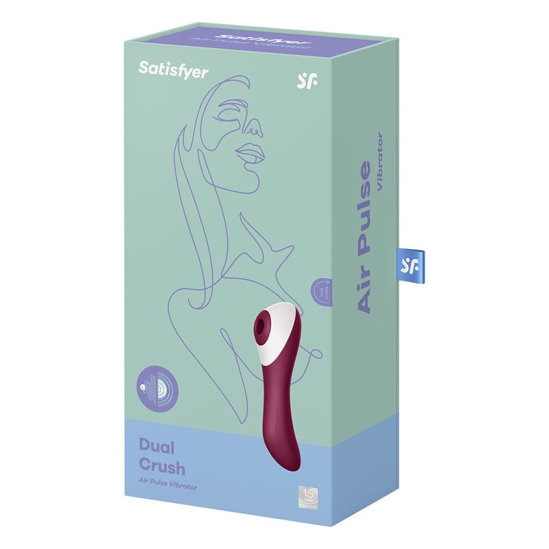 Satisfyer Dual Crush - Red Air Pulse Stimulator with Vibration A$70.21 Fast