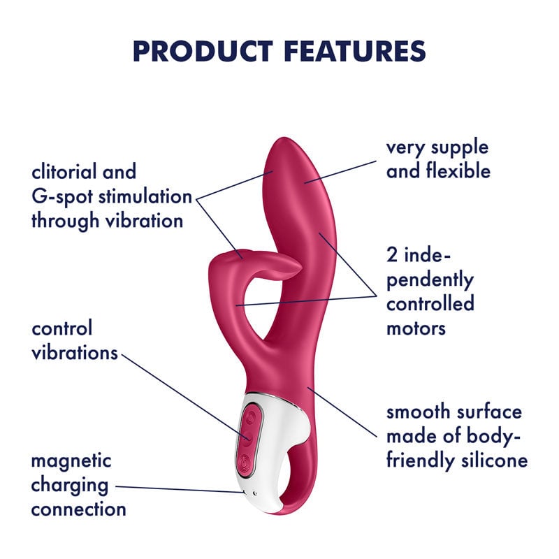 Satisfyer Embrace Me - Berry USB Rechargeable Rabbit Vibrator A$75.76 Fast