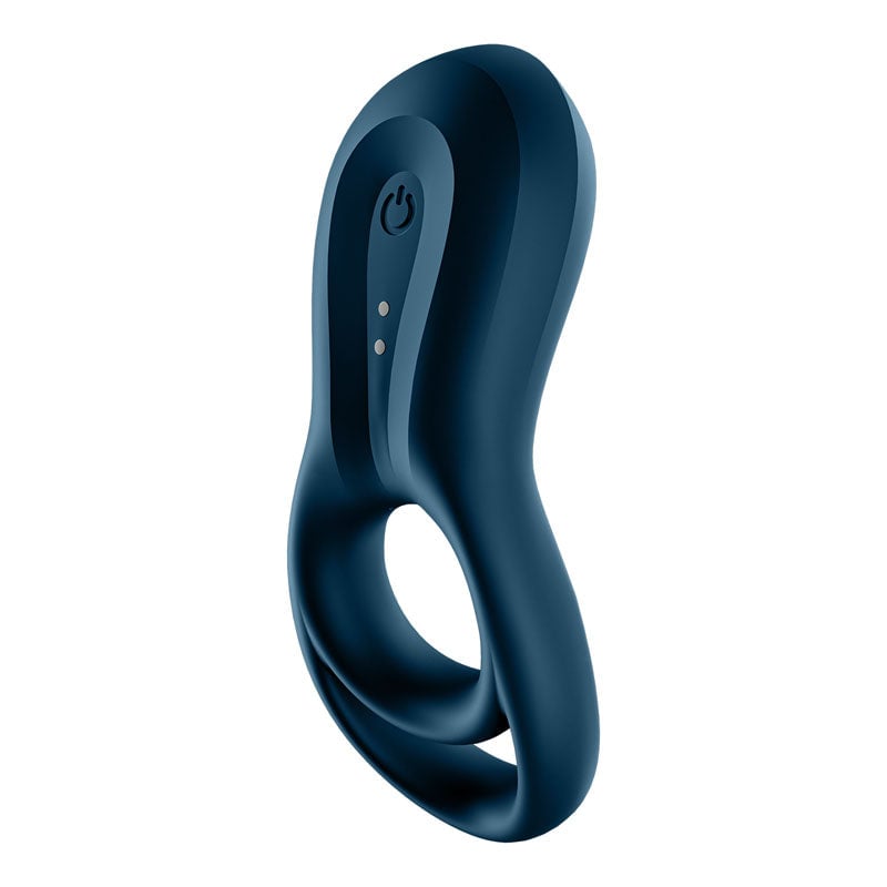 Satisfyer Epic Duo - Navy Blue USB Rechargeable Cock & Balls Ring with App
