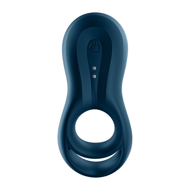 Satisfyer Epic Duo - Navy Blue USB Rechargeable Cock & Balls Ring with App