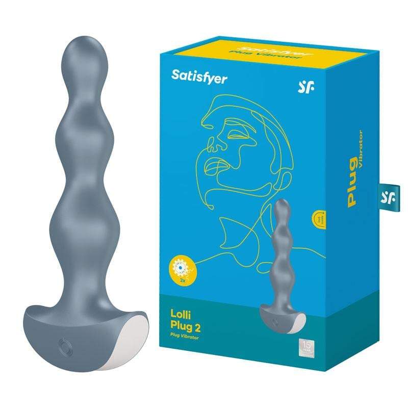 Satisfyer Lolli-Plug 2 - Gray Vibrating Anal Beads A$46.16 Fast shipping
