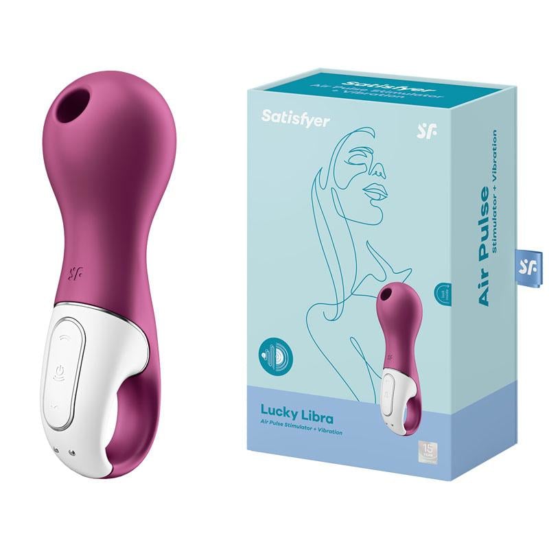 Satisfyer Lucky Libra - Berry Red Air Pulsation Stimulator with Vibration