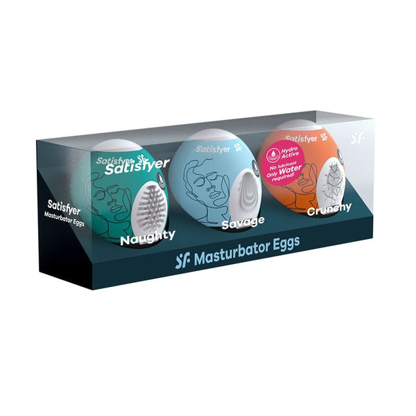 Satisfyer Masturbator Eggs - Mixed 3 Pack #2 - Set of 3 Stroker Sleeves A$22.45