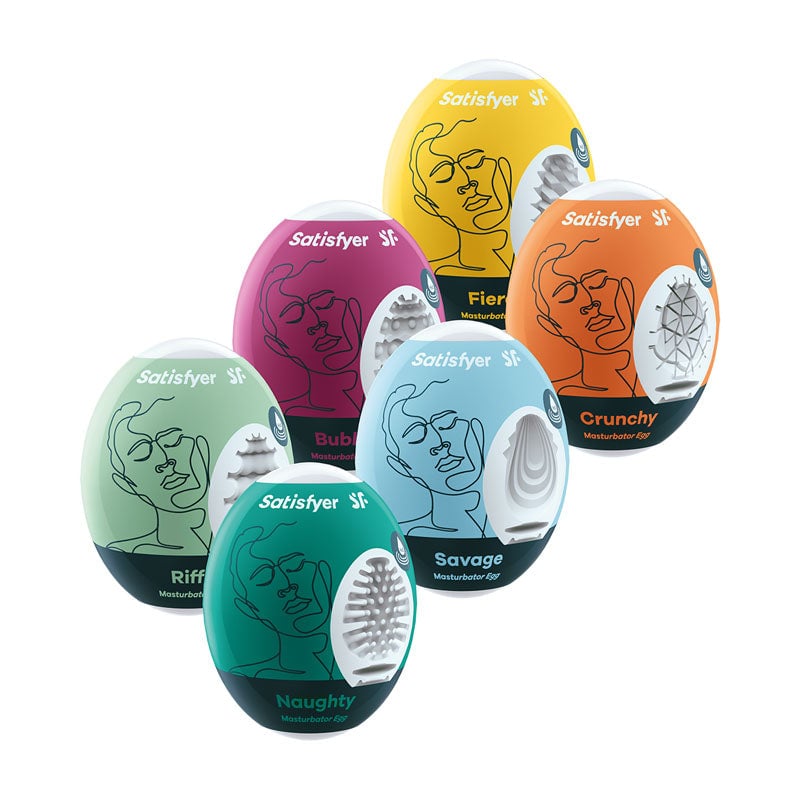 Satisfyer Masturbator Eggs - Mixed 6 Pack - Set of 6 Stroker Sleeves A$38.76