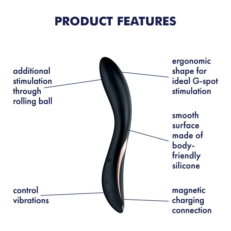 Satisfyer Rrrolling Explosion - Black USB Rechargeable Vibrator A$75.76 Fast