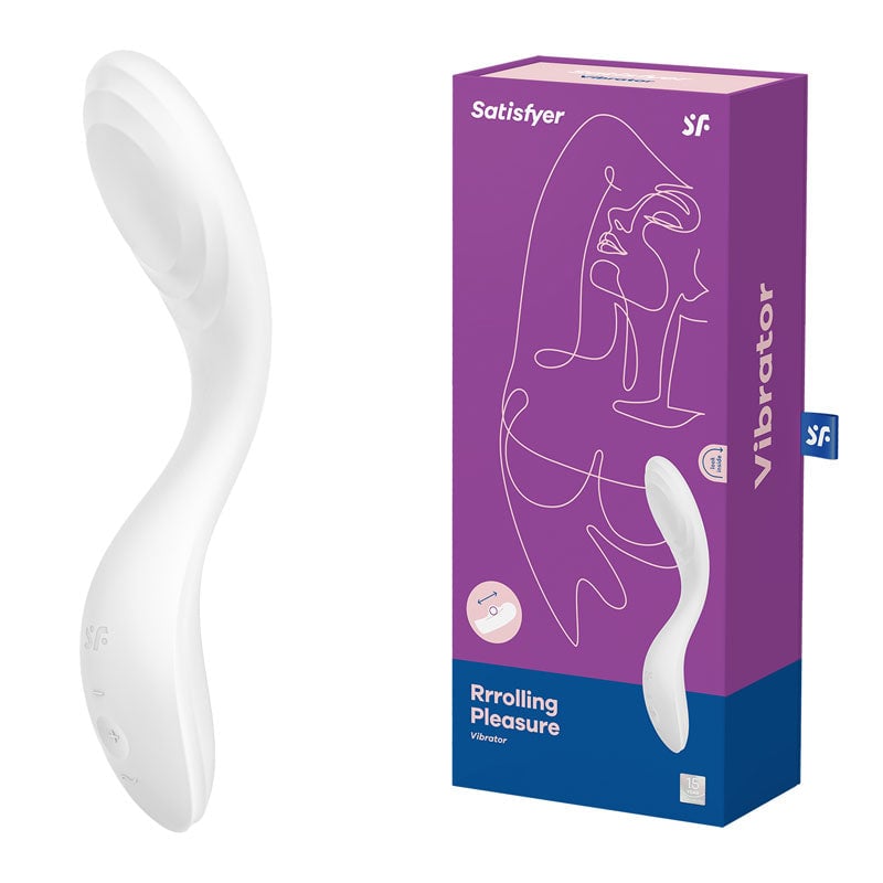 Satisfyer Rrrolling Pleasure - White USB Rechargeable Vibrator A$75.76 Fast