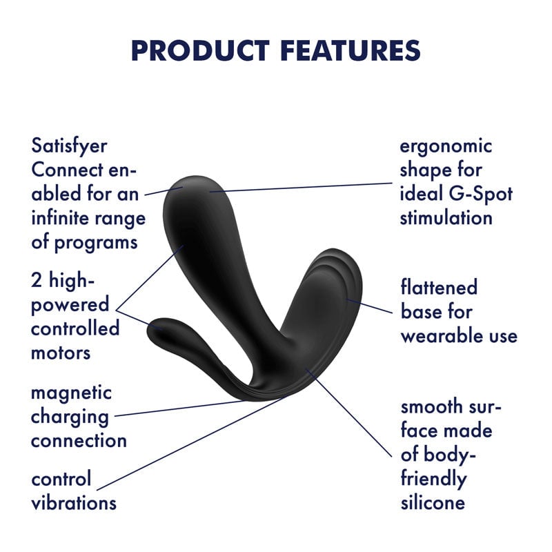 Satisfyer Top Secret + Black Wearable Vibrator with App Control A$90.56 Fast