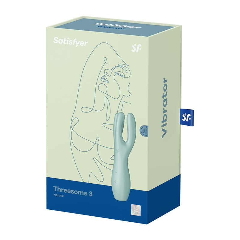 Satisfyer Threesome 3 - Mint Triple Head Vibrating Stimulator A$70.21 Fast