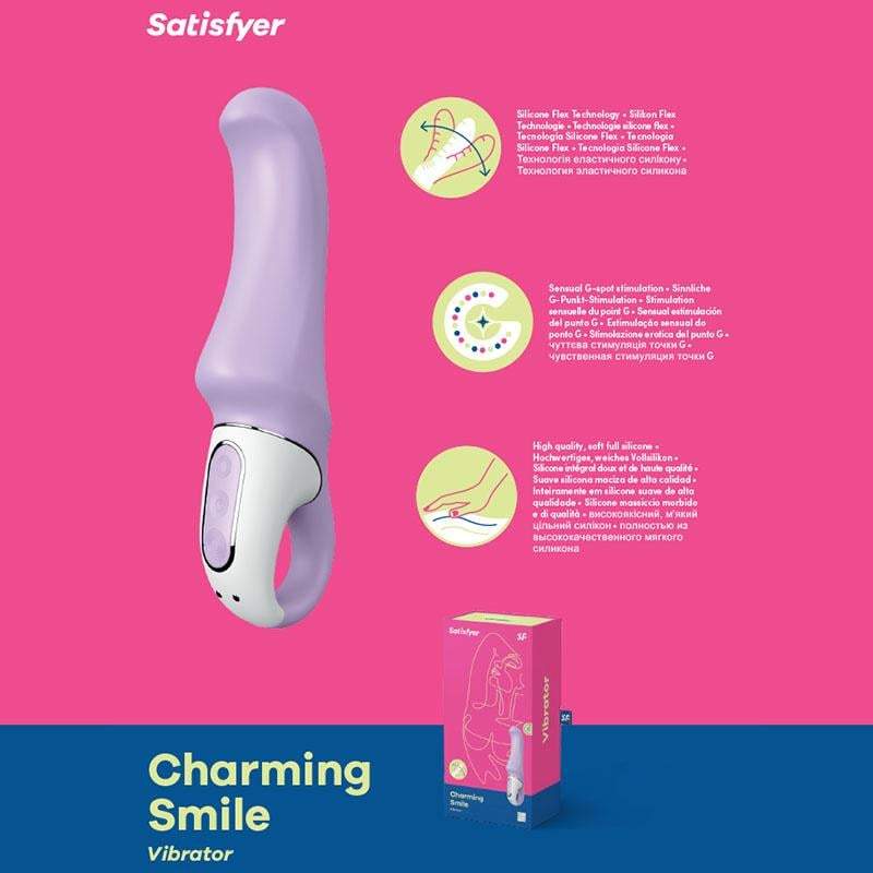 Satisfyer Vibes - Charming Smile - Lilac USB Rechargeable Vibrator A$75.76 Fast