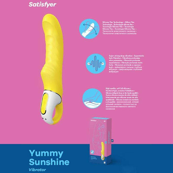 Satisfyer Vibes - Yummy Sunshine - Yellow USB Rechargeable Vibrator A$75.76 Fast