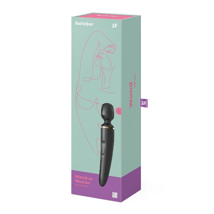 Satisfyer Wand-er Woman - Black USB Rechargeable Massager Wand A$90.56 Fast
