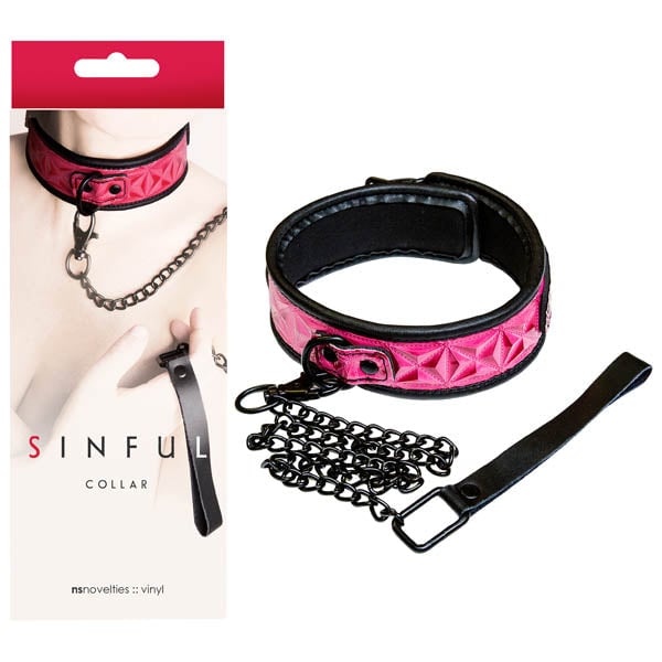 Sinful - Collar - Black/Pink Collar and Leash A$38.93 Fast shipping