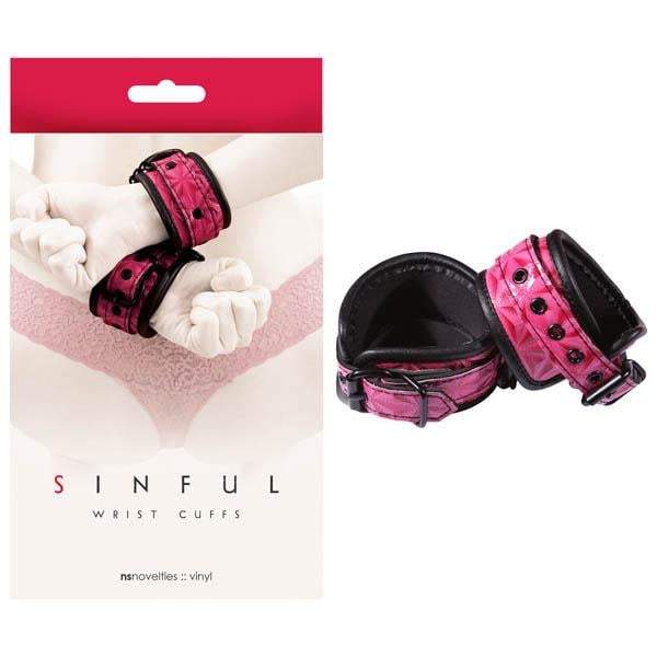 Sinful - Wrist Cuffs - Pink/Black Restraints A$31 Fast shipping