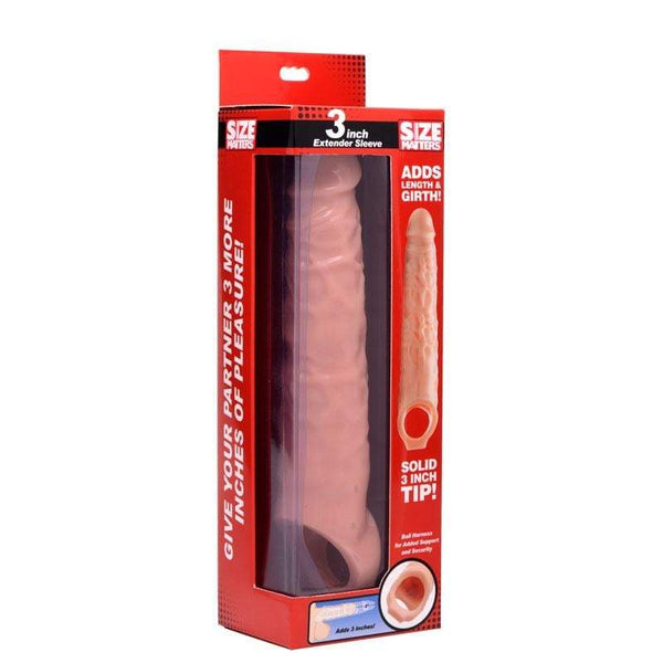 Size Matters 3’’ Flesh Penis Extender Sleeve - Flesh Penis Extension Sleeve