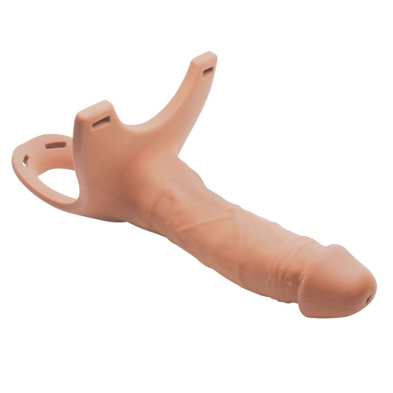 Size Matters Silicone Dildo Strap-On - Flesh 15.2 cm Hollow Strap-On A$73.98