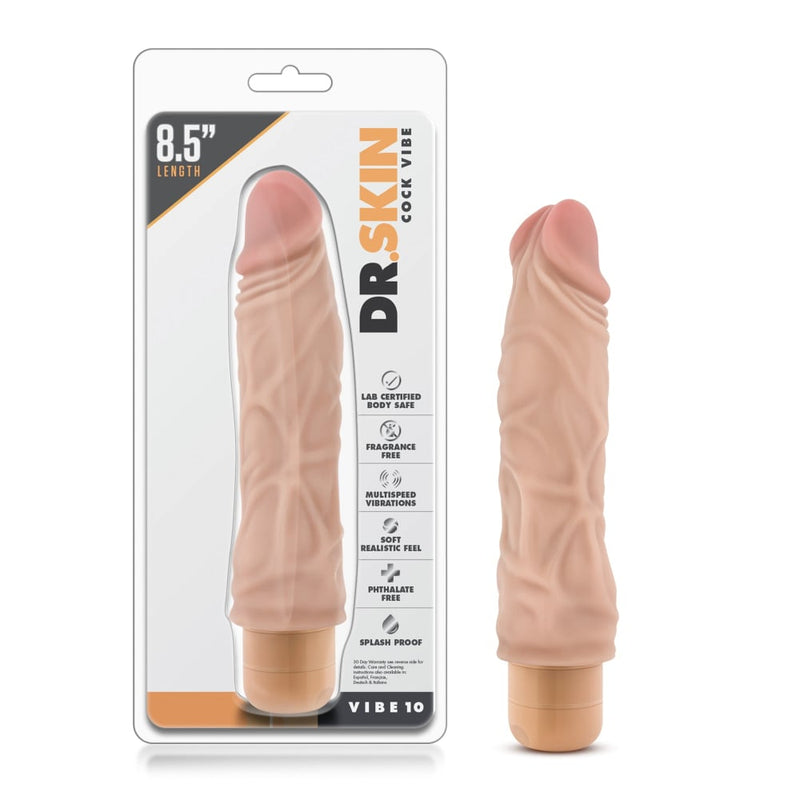 Dr Skin Cock Vibe 10 8.5in Vibrating Cock Beige A$34.10 Fast shipping