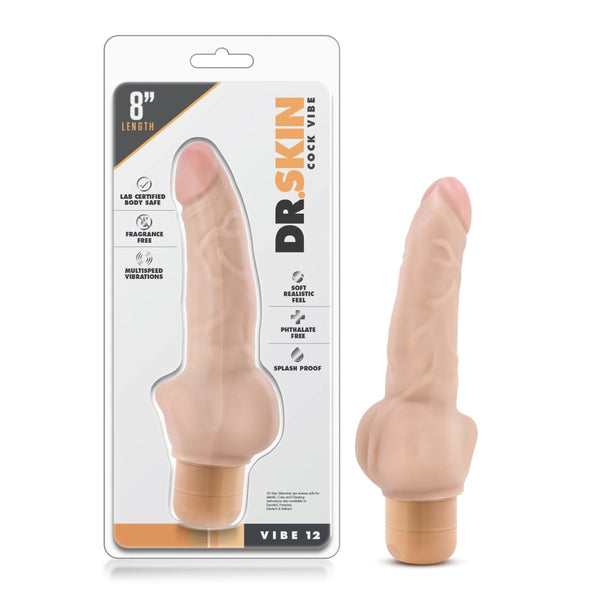 Dr Skin Cock Vibe 12 8in Vibrating Cock Beige A$34.42 Fast shipping