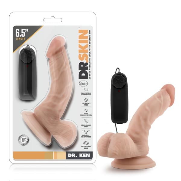 Dr. Skin Dr. Ken - Flesh 16.5 cm (6.5’’) Vibrating Dong A$40.89 Fast shipping