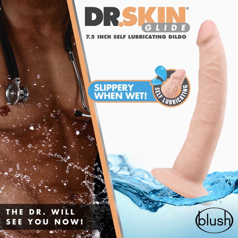 Dr. Skin Glide 7.5 Inch Self Lubricating Dildo - Flesh 19 cm Dong A$39.98 Fast