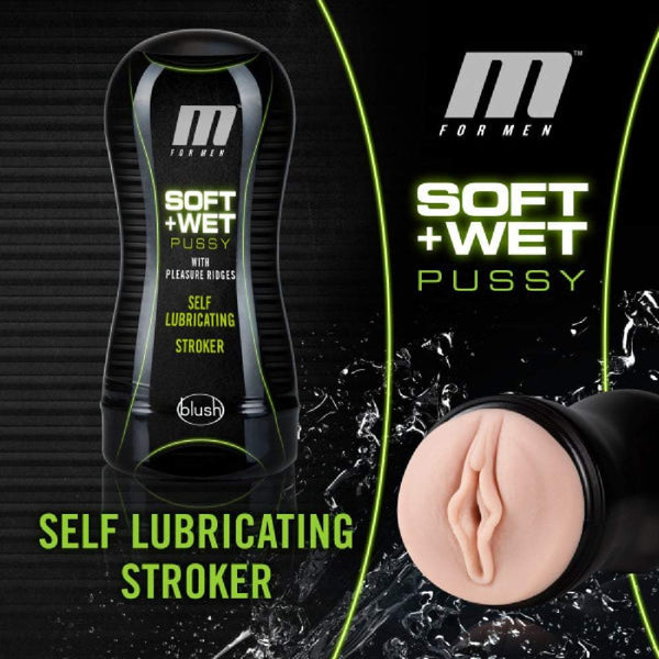 Soft And Wet - Pussy With Pleasure Ridges - Self Lubricating Stroker Cup A$35.15