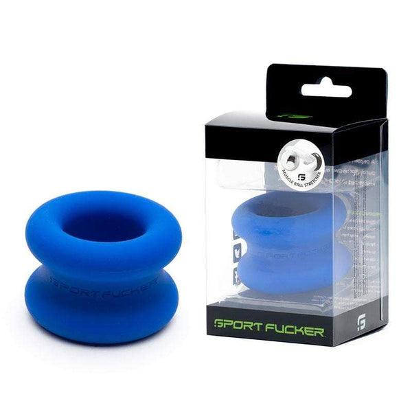 Sport Fucker Muscle Ball Stretcher - Blue Silicone Ball Stretcher Ring A$55.96