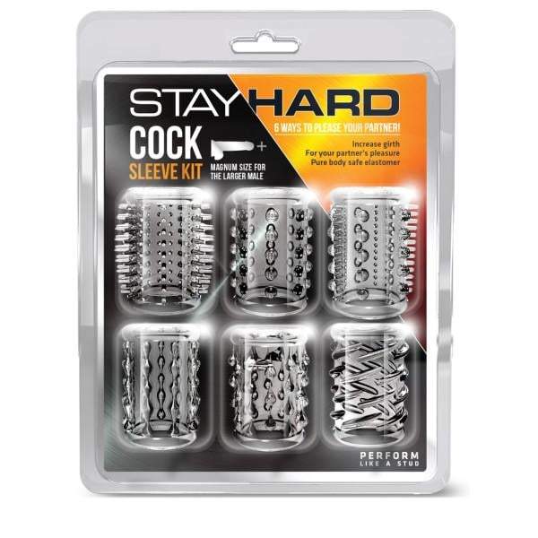 Stay Hard - Cock Sleeve Kit - Clear Penis Sleeves - 6 Pack A$35.36 Fast shipping