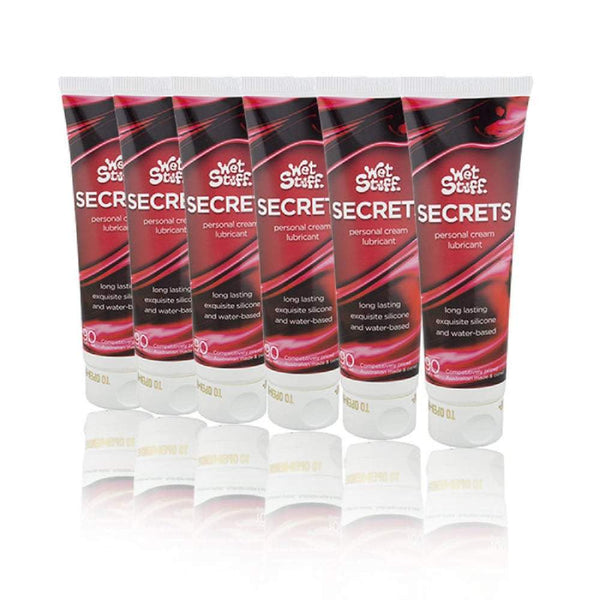 Wet Stuff Secrets Silicone Based for use with Condoms (6 X 90g Tubes) A$75.95